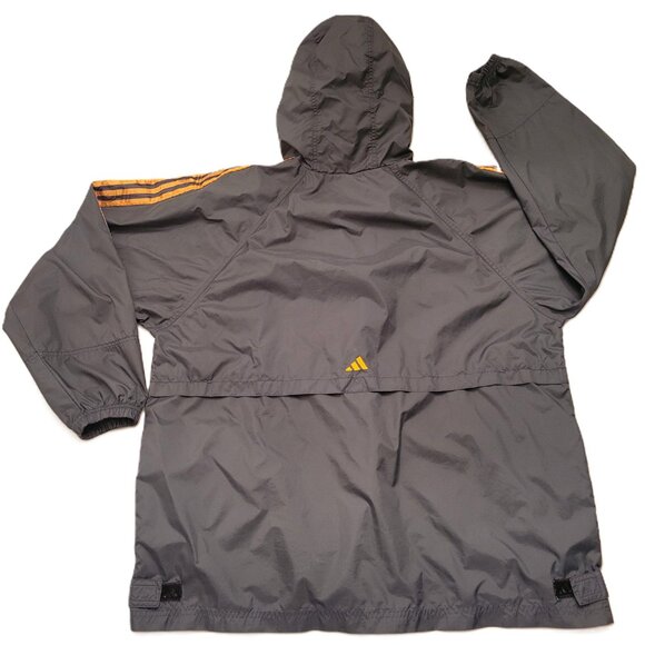 Adidas Originals Black Jacket Hoodie Windbreaker Men's XL Vintage Style - Picture 2 of 9